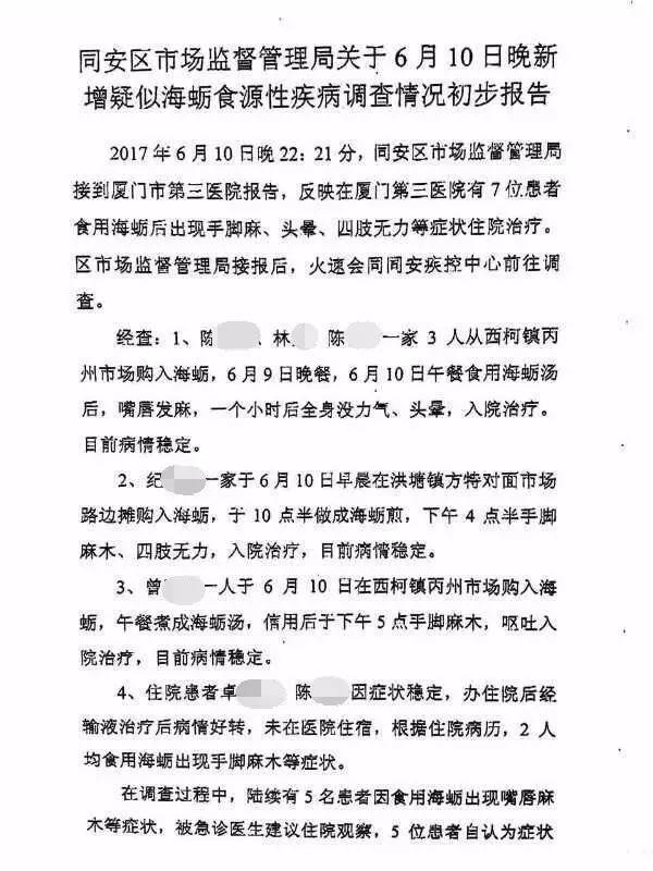 紧急提醒！同安西柯、丙洲已有多人吃海蛎中毒！受赤潮影响，这些水产品禁止入厦交易！